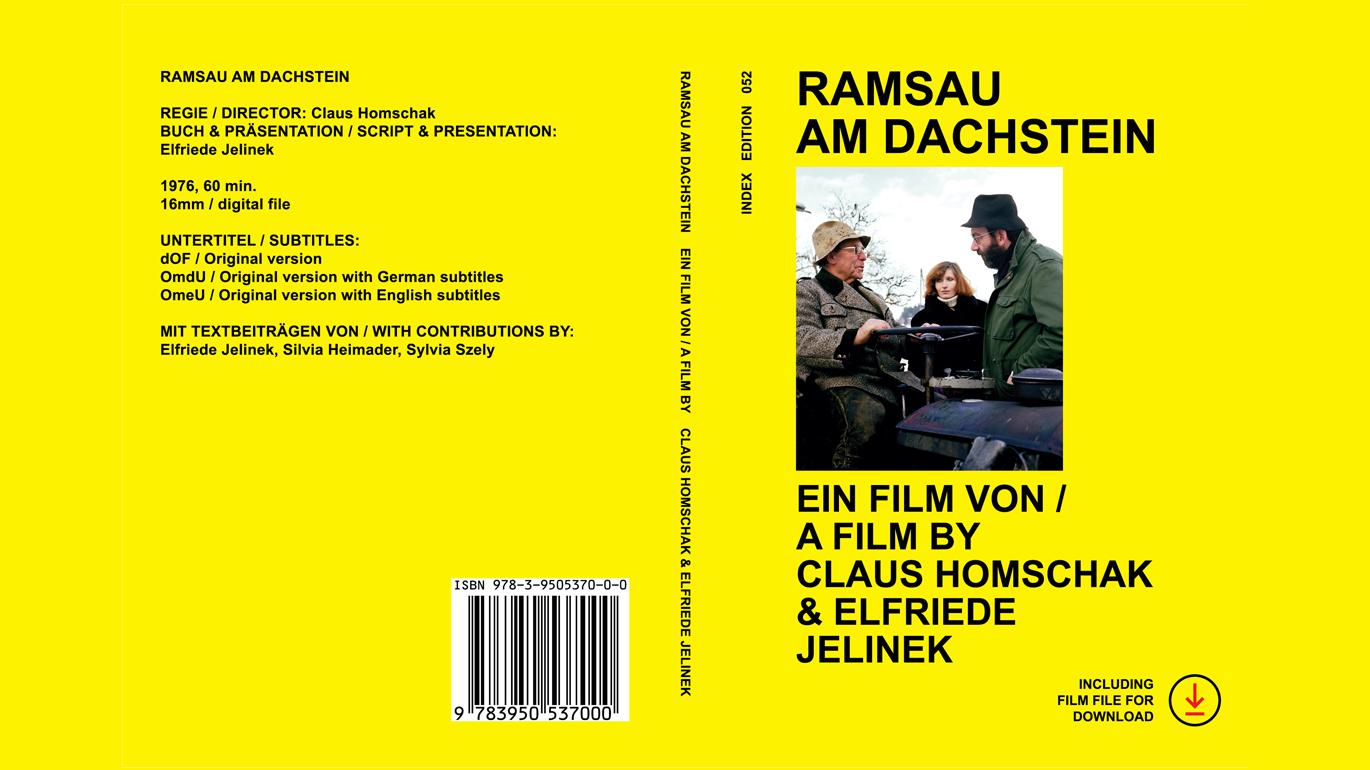 Neuer INDEX Edition Release #52 - Ramsau am Dachstein (1976), von Elfriede Jelinek und Claus Homschak. Buch inklusive Film File zum Downloaden